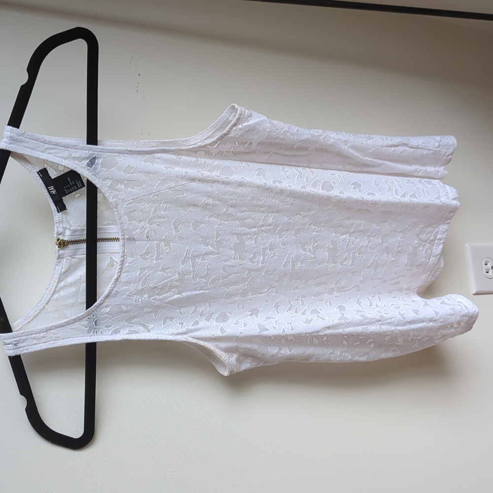 White & Gold Floral H&M Tank Top